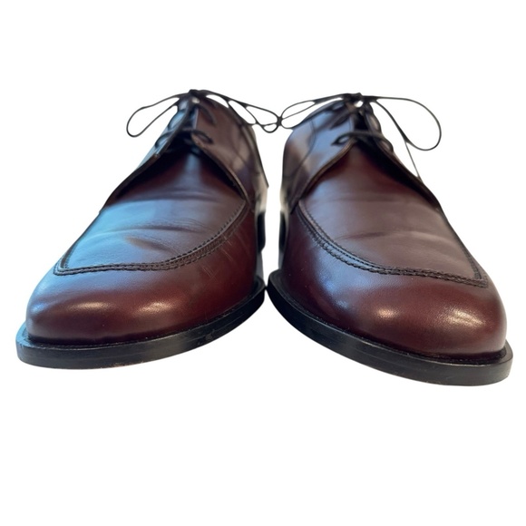 Brooks Brothers Dress Shoes Men\'s Size 10 Red Brown Apron Toe Oxford Derby Italy